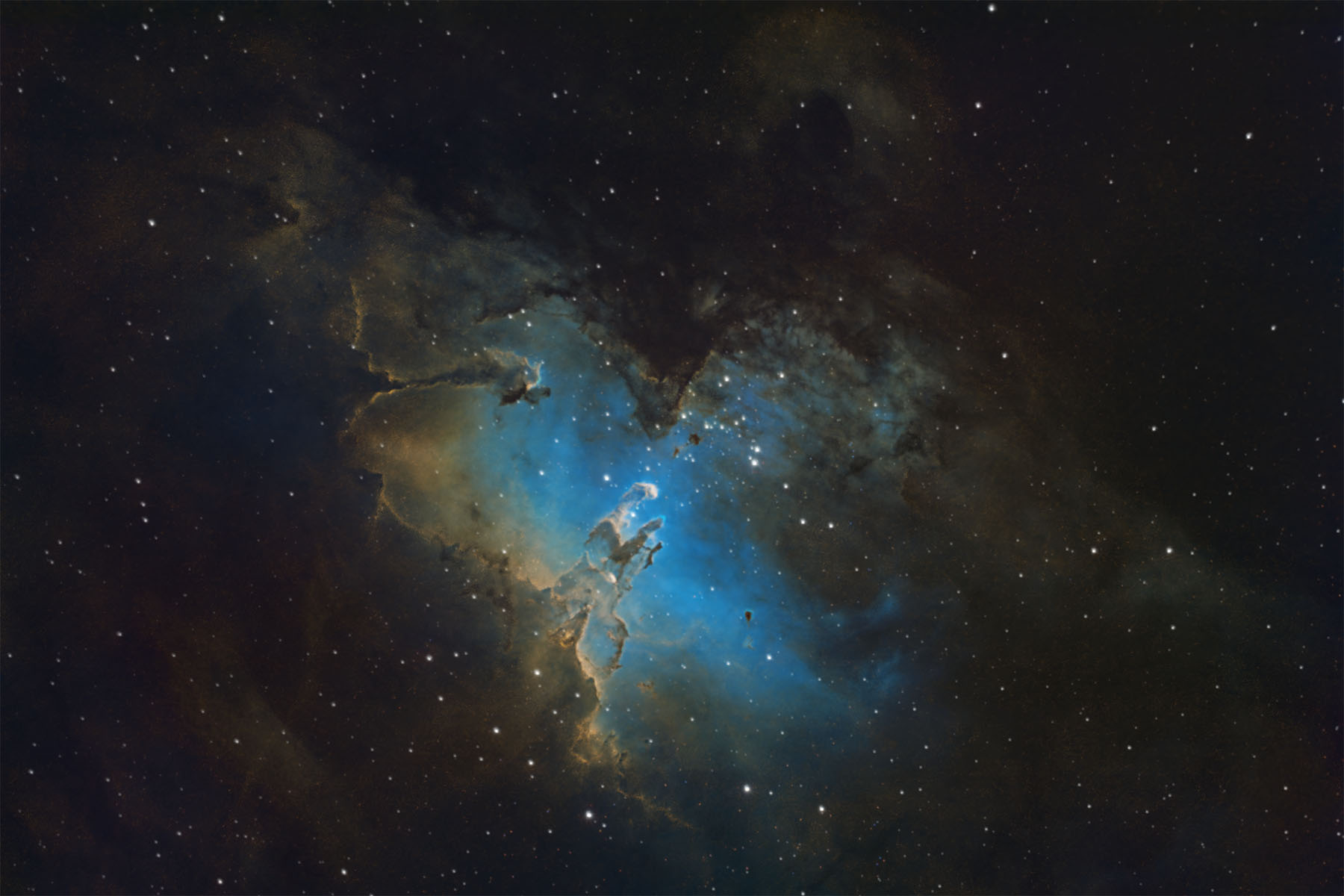 M16 Eagle Nebula (in Hubble palette)